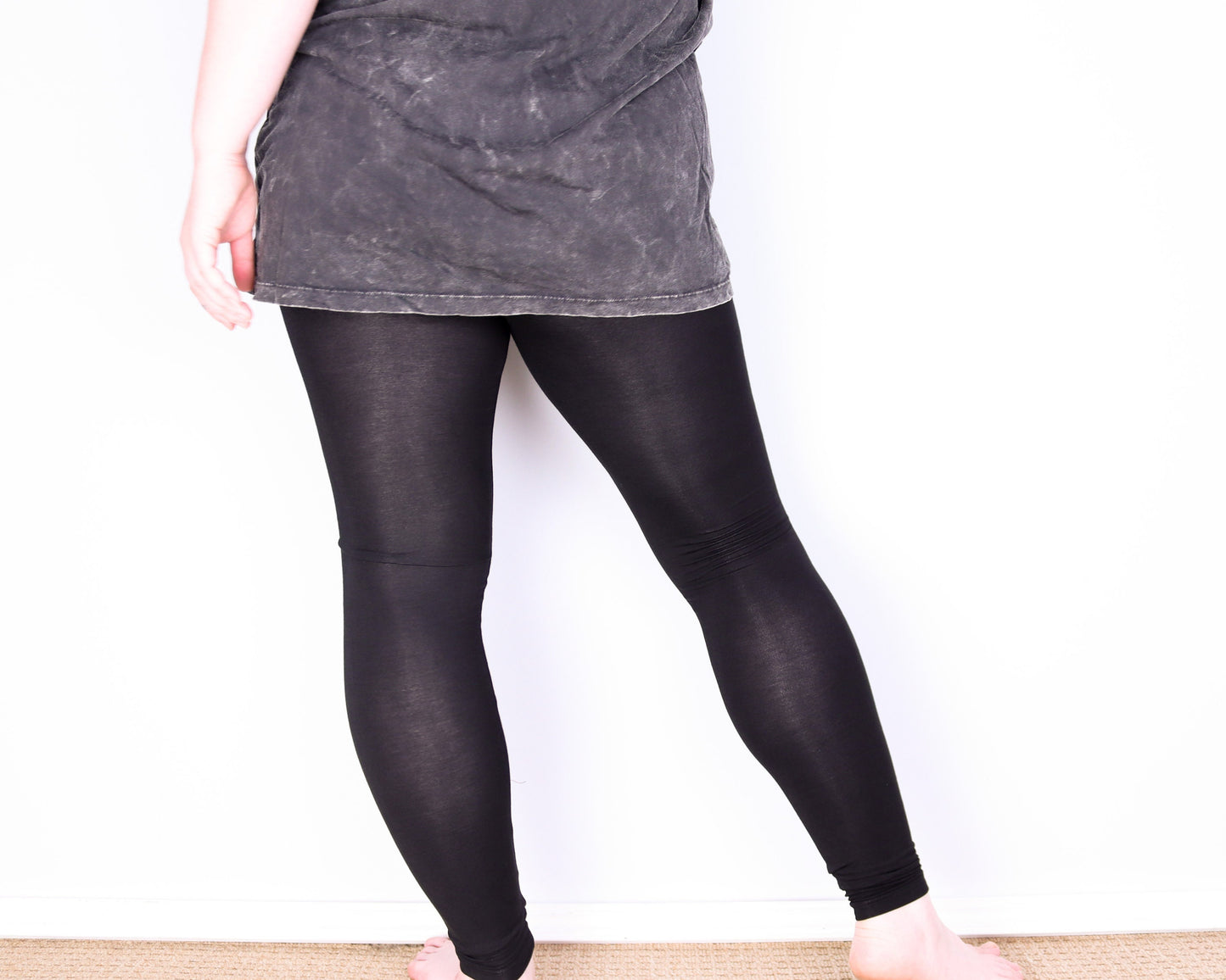 Plain Leggings - Black - Bare Canvas