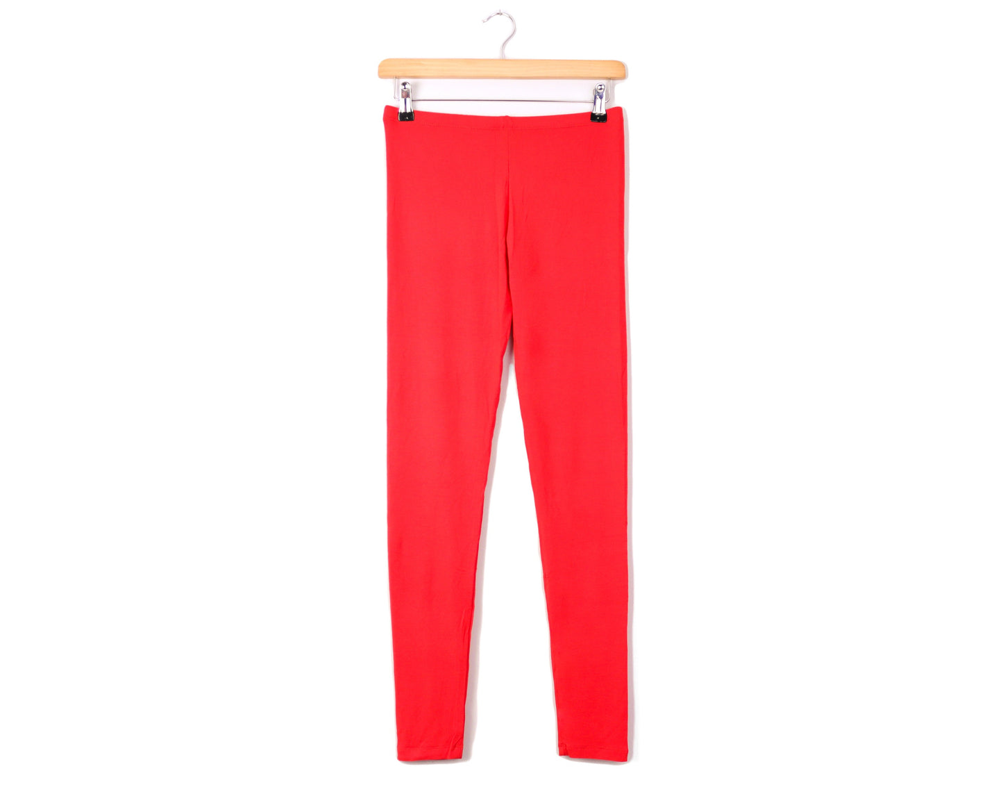 Plain Leggings - Neon Red - Bare Canvas