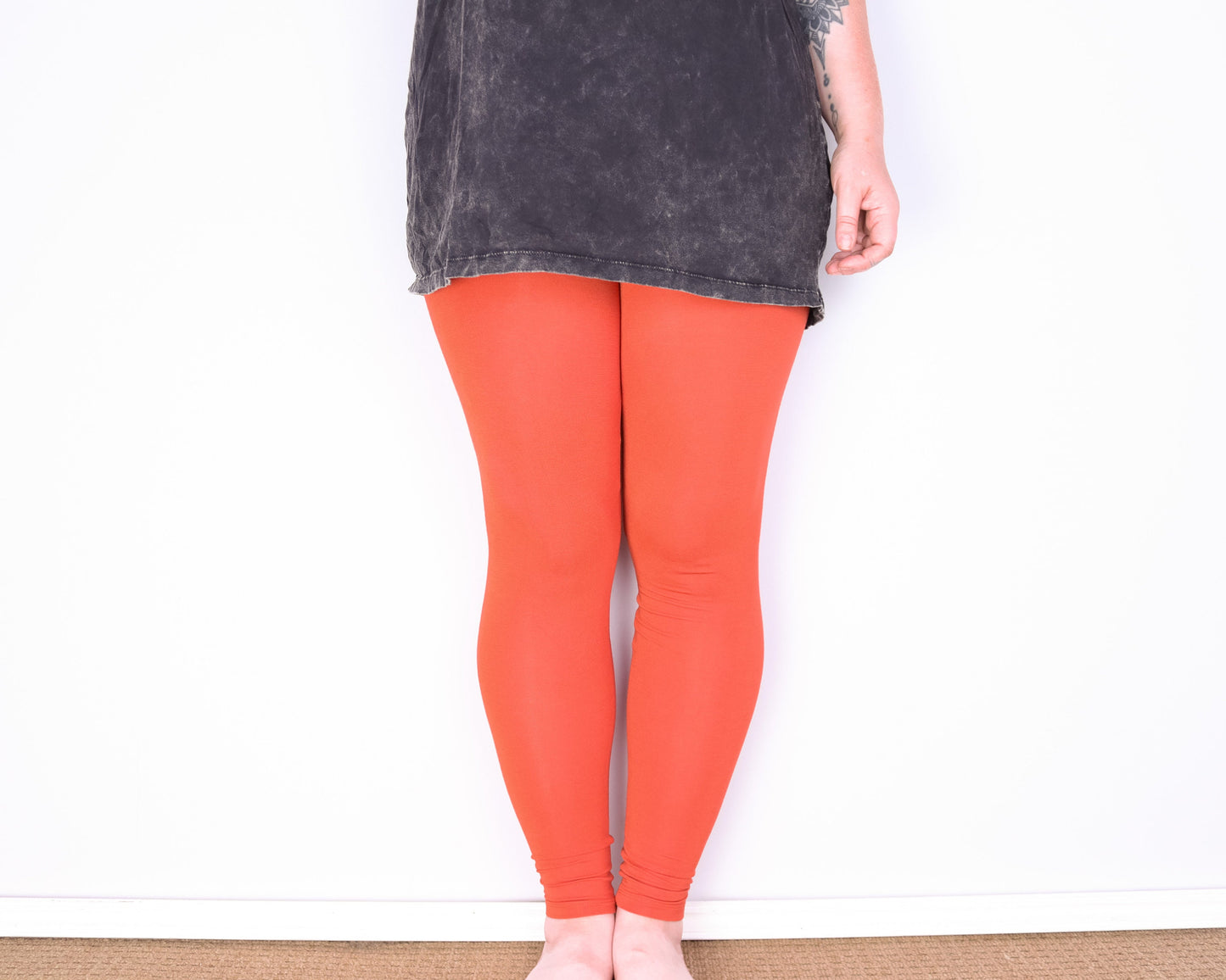 Plain Leggings - Orange - Bare Canvas