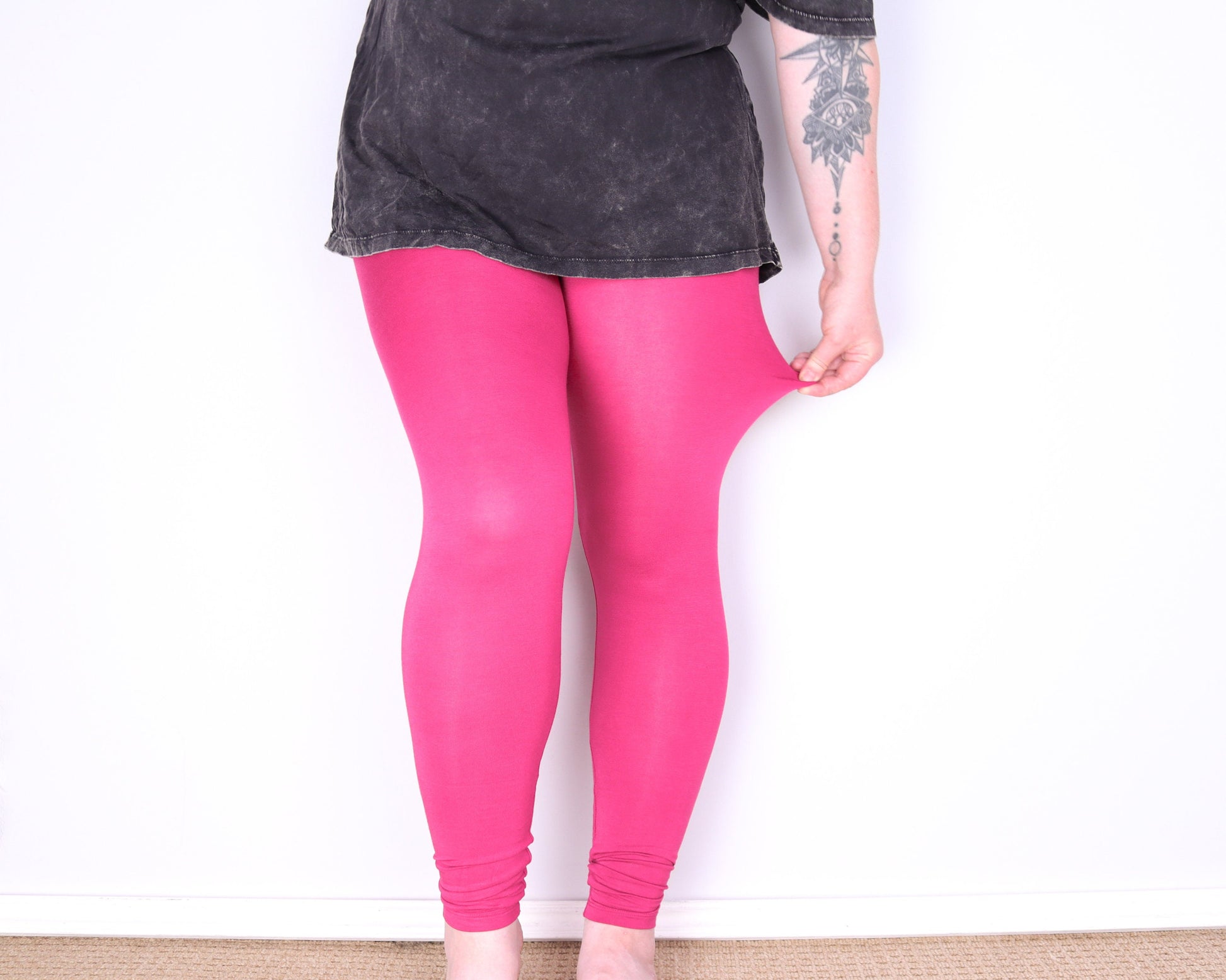 Plain Leggings - Hot Pink - Bare Canvas