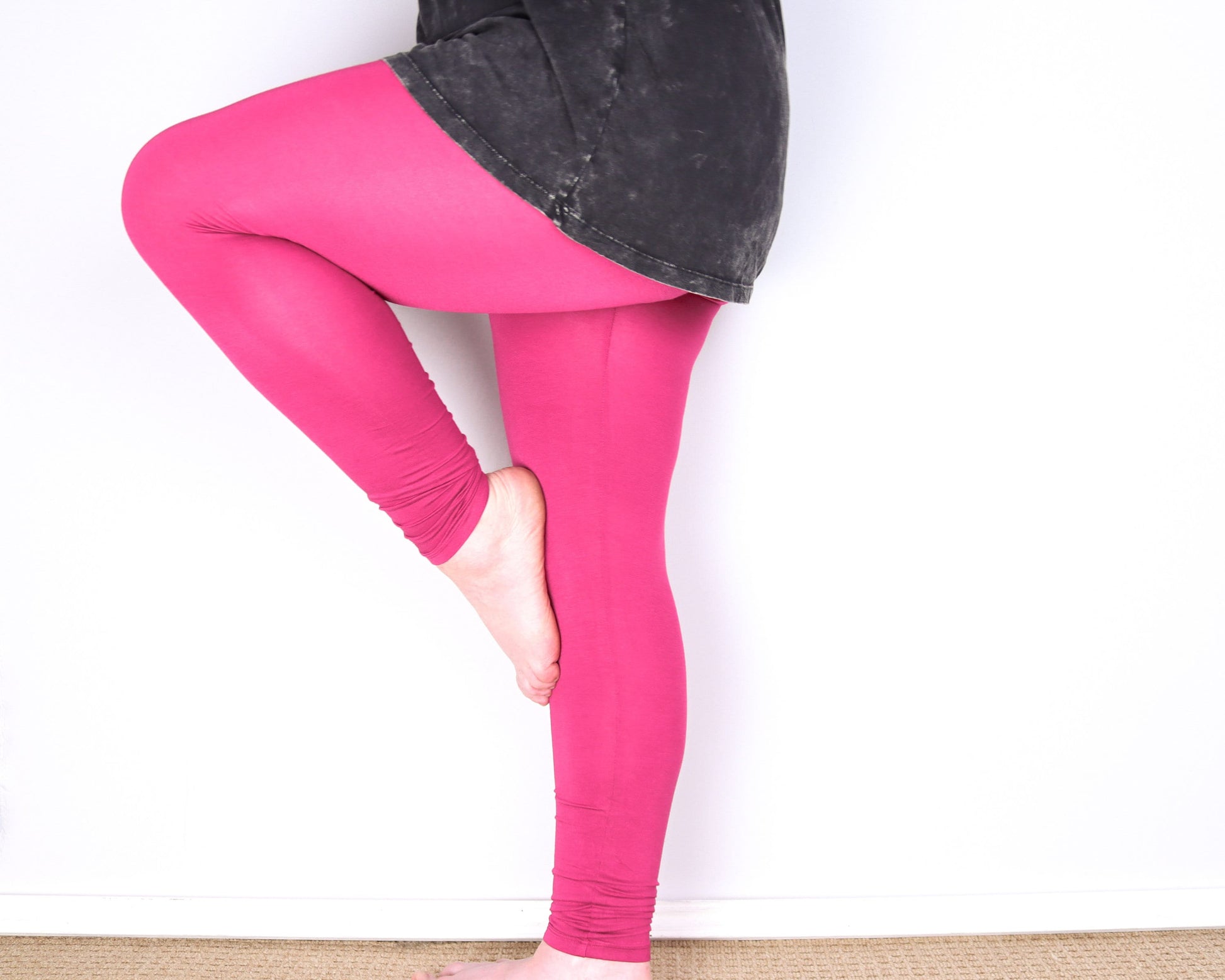 Plain Leggings - Hot Pink - Bare Canvas