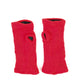 Fleece Lined Knitted Wrist Warmers - Red - Bare Canvas