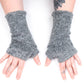 Fleece Lined Knitted Wrist Warmers - Grey - Bare Canvas